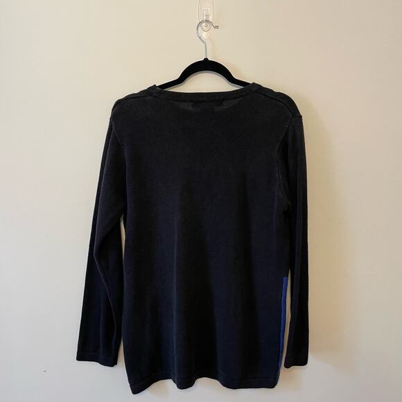 Vintage L Long sleeve ugly Christmas sweater holiday festive snowflake black - Picture 5 of 7